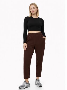 Aritzia TNA Babaton Weekender Pant Brown High Rise Ankle Pants sz 2 Style 78394